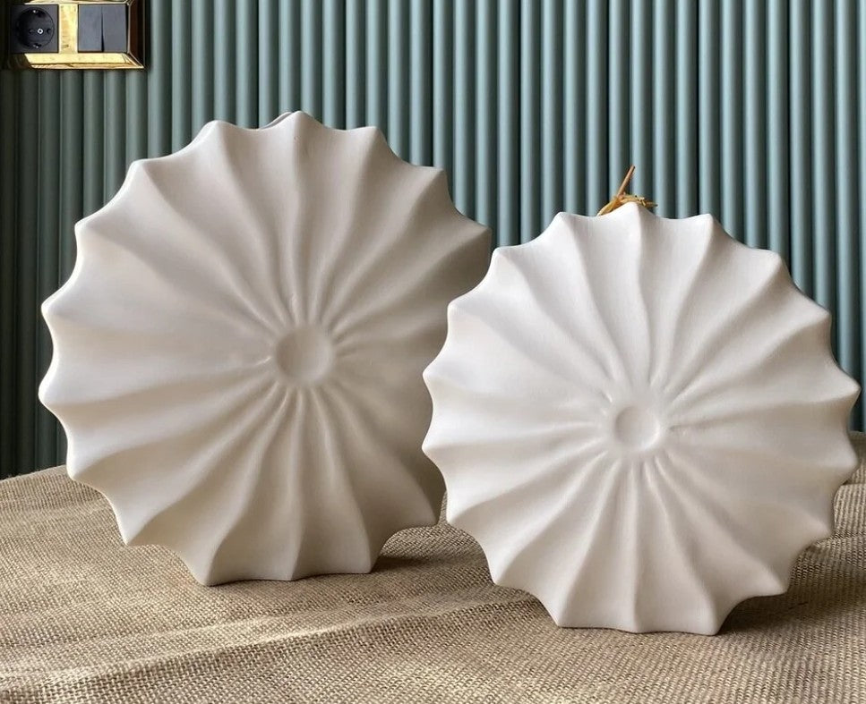 Handmade Ceramic Vase, Sculptural Vase Decor, Ceramic Vase, Modern Art Vase, Handmade Flower Vase, Fan Shape Vase, Modern Tabletop Vase