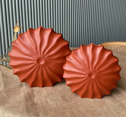 Handmade Ceramic Vase, Sculptural Vase Decor, Ceramic Vase, Modern Art Vase, Handmade Flower Vase, Fan Shape Vase, Modern Tabletop Vase