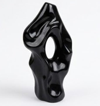 Abstract Vase, Modern Black Sculptural Vase, Minimalist Artistic Home Accent, Flower Pot