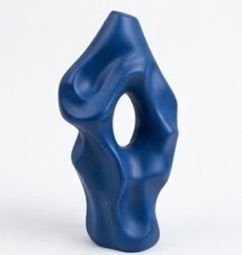 Abstract Vase, Modern Black Sculptural Vase, Minimalist Artistic Home Accent, Flower Pot