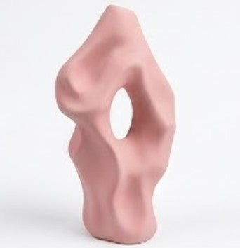 Abstract Vase, Modern Black Sculptural Vase, Minimalist Artistic Home Accent, Flower Pot
