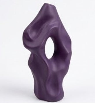 Abstract Vase, Modern Black Sculptural Vase, Minimalist Artistic Home Accent, Flower Pot