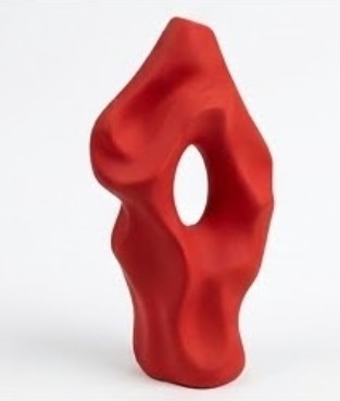 Abstract Vase, Modern Black Sculptural Vase, Minimalist Artistic Home Accent, Flower Pot