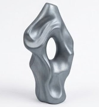 Abstract Vase, Modern Black Sculptural Vase, Minimalist Artistic Home Accent, Flower Pot