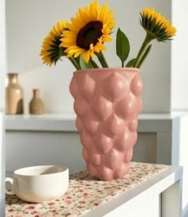 Handmade Lemon Vase, Yellow Ceramic Fruit Vase, Modern Lemon-Themed Pot