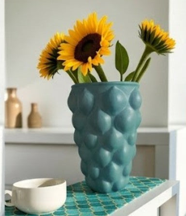 Handmade Lemon Vase, Yellow Ceramic Fruit Vase, Modern Lemon-Themed Pot