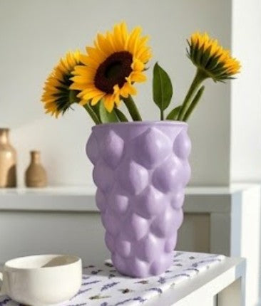 Handmade Lemon Vase, Yellow Ceramic Fruit Vase, Modern Lemon-Themed Pot
