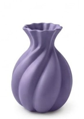 Handmade Ceramic Vase, Modern Sculptural Flower Centerpiece, Burgundy Spiral Vase