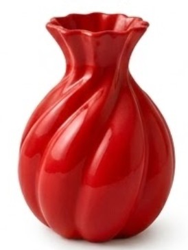 Handmade Ceramic Vase, Modern Sculptural Flower Centerpiece, Burgundy Spiral Vase