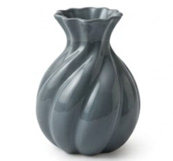 Handmade Ceramic Vase, Modern Sculptural Flower Centerpiece, Burgundy Spiral Vase