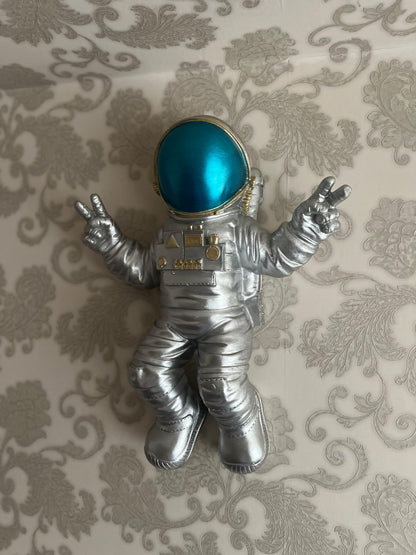 Astronaut Wall Sculpture, Space-themed Wall Decor, Astronaut Decor For Walls, Space Explorer Decorative Figurine, Astronaut Wall Figurine, Astronaut Wall Decor