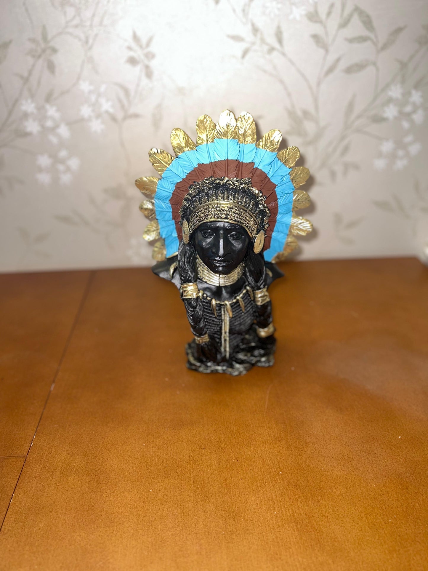 Native American Chief Bust, Tribal Warrior Sculpture, Native American Chief, Western Decor, Indian Chief Bust, Polyester Chief Sculpture, Indian Chief Decor, Indian Chief Sculpture