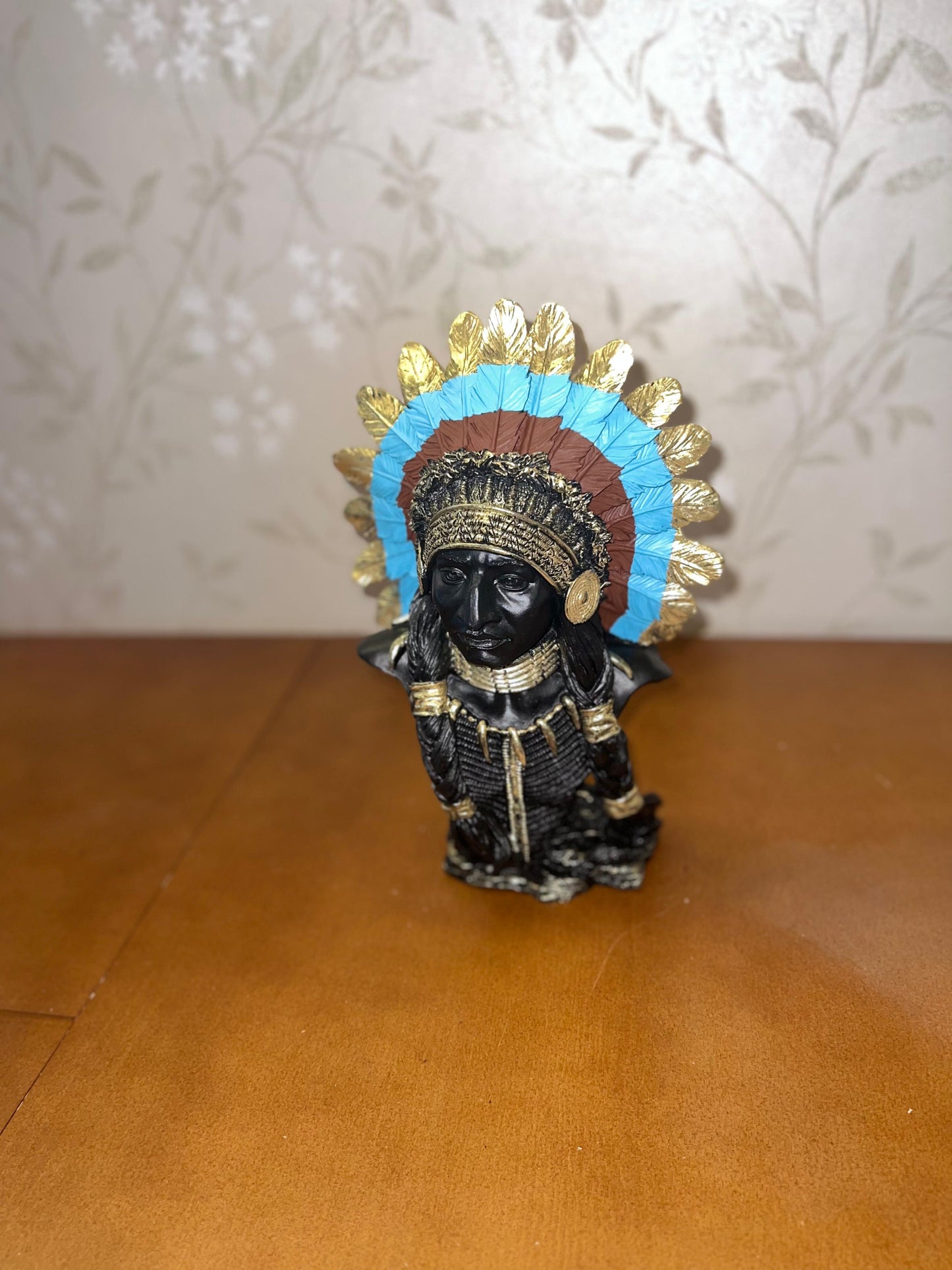 Native American Chief Bust, Tribal Warrior Sculpture, Native American Chief, Western Decor, Indian Chief Bust, Polyester Chief Sculpture, Indian Chief Decor, Indian Chief Sculpture
