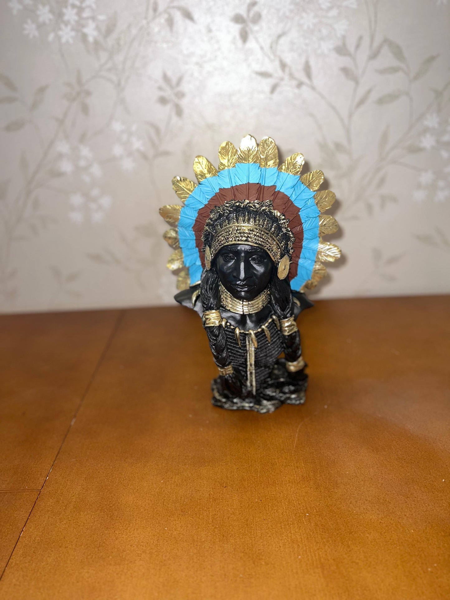 Native American Chief Bust, Tribal Warrior Sculpture, Native American Chief, Western Decor, Indian Chief Bust, Polyester Chief Sculpture, Indian Chief Decor, Indian Chief Sculpture