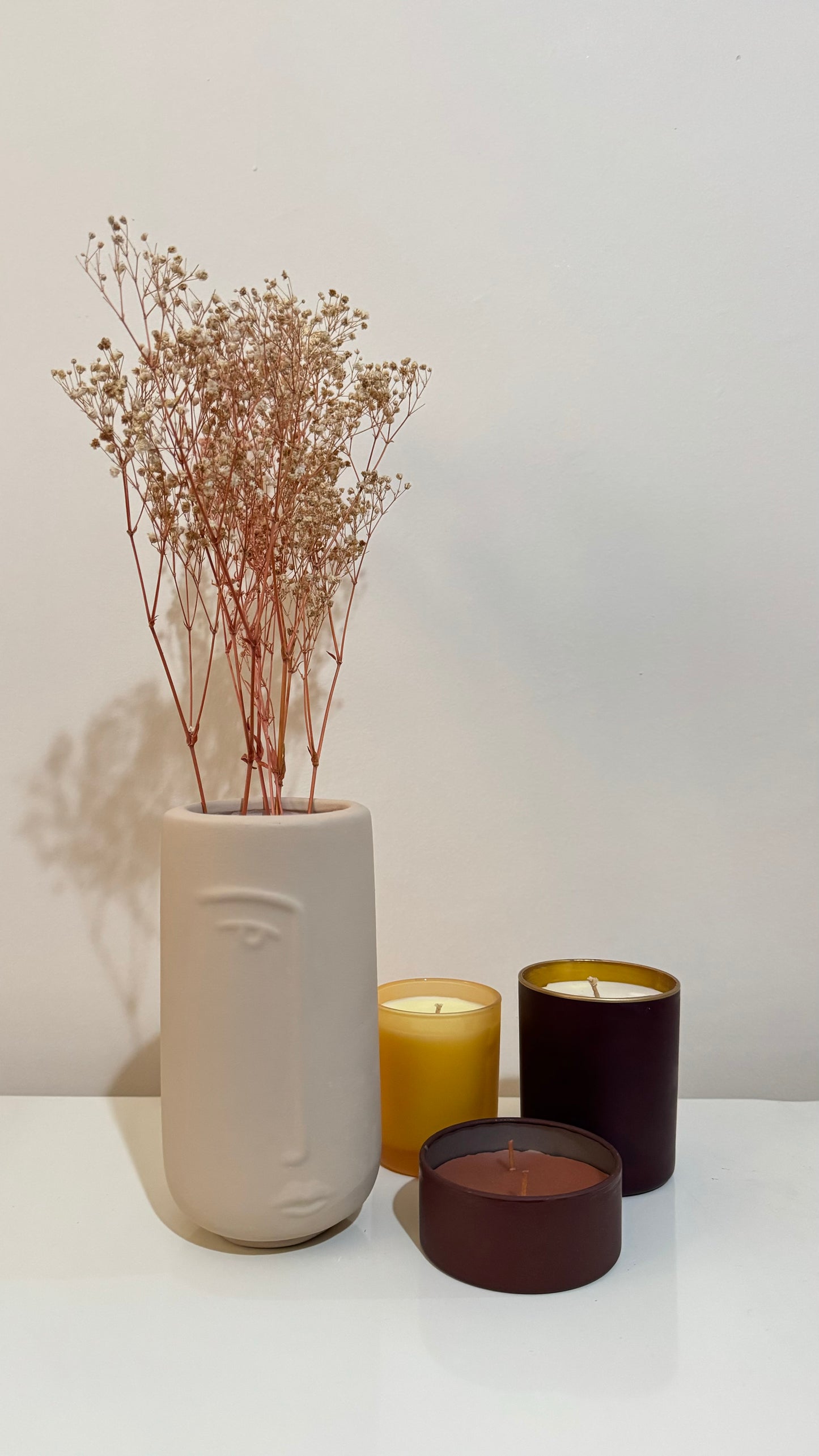 Abstract Face Vase for dried flowers, Ceramic Face Vase, Boho Home Decor, Dried Flower Vase, Scandinavian Style Vase, Minimalist Vase