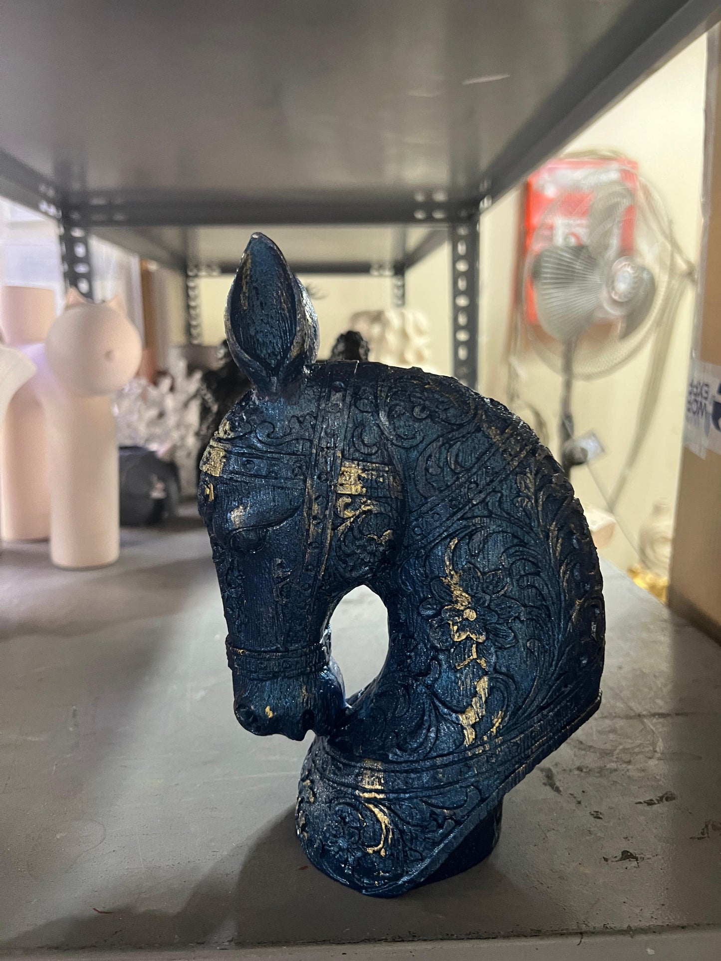 Ornate Horse Head Sculpture, Elegant Horse Figurine, Decorative Horse Head, Polyester Horse Decor, Horse Lover Gift, Modern Horse Bust, Horse Head Decor, Horse Head Statue