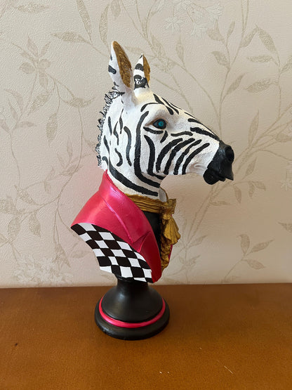 Zebra Head Bust Statue, Zebra Bust Statue, Zebra Bust Sculpture, Elegant Zebra Head Statue, Unique Zebra Head Statue, Zebra Head Sculpture