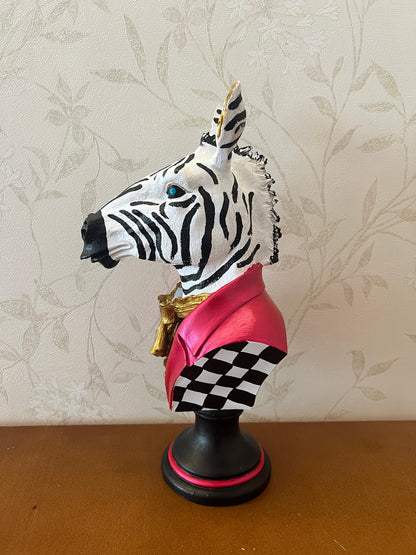 Zebra Head Bust Statue, Zebra Bust Statue, Zebra Bust Sculpture, Elegant Zebra Head Statue, Unique Zebra Head Statue, Zebra Head Sculpture