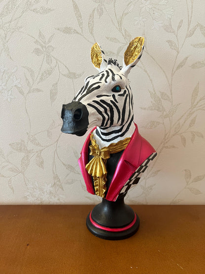 Zebra Head Bust Statue, Zebra Bust Statue, Zebra Bust Sculpture, Elegant Zebra Head Statue, Unique Zebra Head Statue, Zebra Head Sculpture