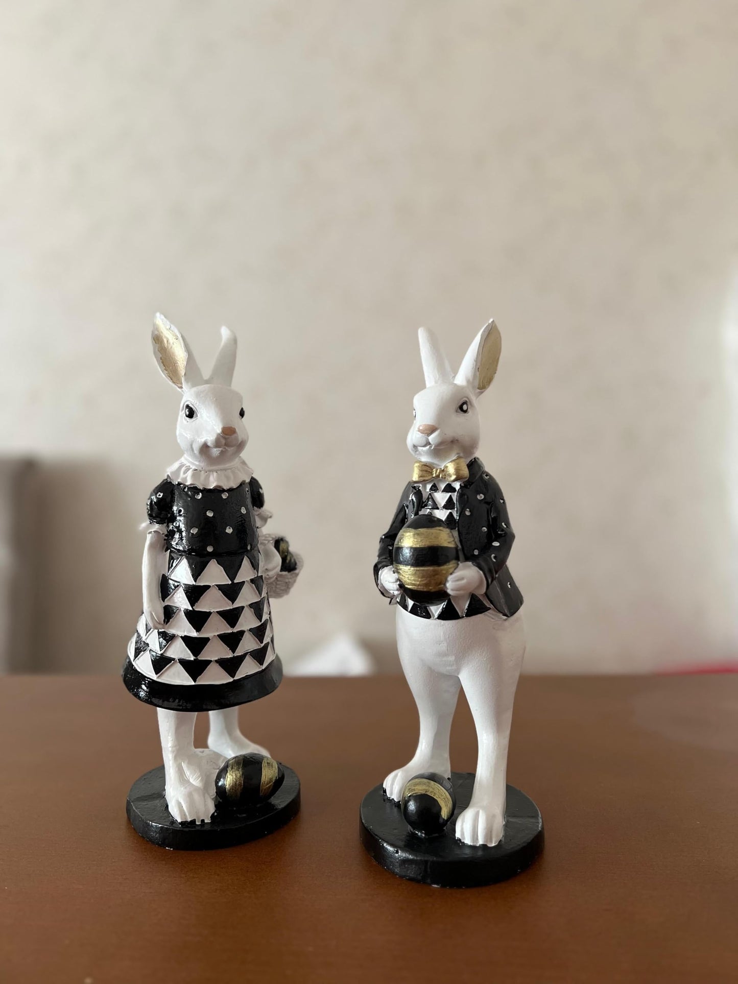 Cute Easter Bunny Figurines, Rabbit Decor, Elegant Spring Decoration, Easter Table Centerpiece, Easter Rabbit Figurine, Easter Rabbit Decor, Easter Bunny Decor, Easter Rabbit Statue