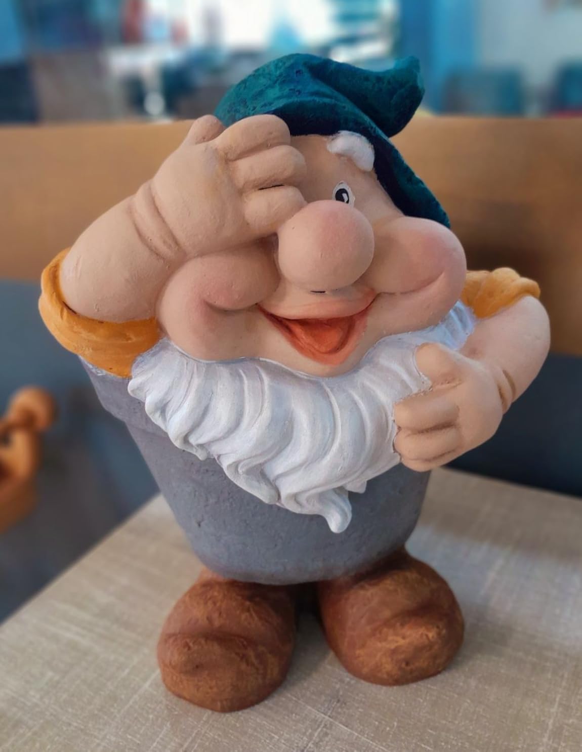 Gnome Plant Pot for Outdoor Garden, Whimsical Garden Planter, Cute Gnome Flower Pot, Gnome Plant Pot, Outdoor Gnome Planter, Cute Flower Pot