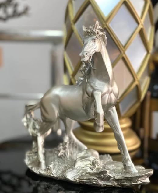 Handcrafted Horse Statue, Modern Animal Statue, Polyester Horse Art, Modern Horse Decor, Horse Lover Decor, Horse Sculpture, Horse Statue