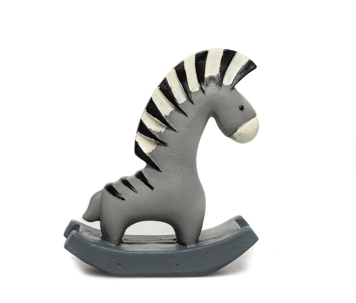 Minimalist Zebra Statue with Rocking Base, Polyester Cute Zebra Decor, Zebra Statue, Small Zebra Decor, Rocking Zebra Statue, Zebra Decor