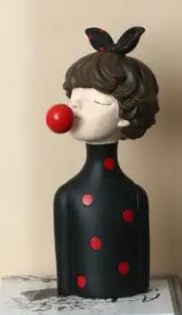 Modern Balloon Girl Statue, Cute Girl With Bow Head, Whimsical Girl Decor, Artistic Girl Statue, Girl Sculpture, Girl Statue, Girl Decor