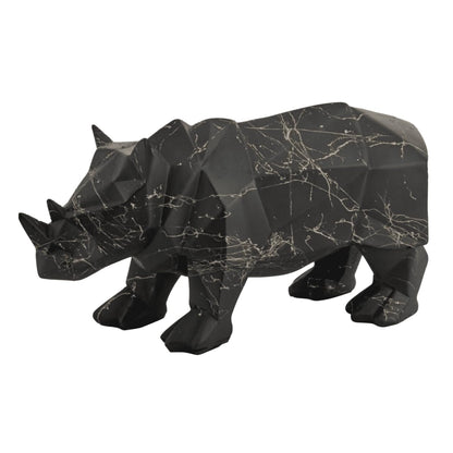 Modern Geometric Rhino Statue in Cubic Design, Geometric Rhino Sculpture, Cubic Rhino Statue, Minimalist Rhino Decor, Abstract Rhino Decor