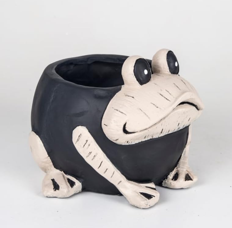 Frog Planter Pot, Frog Shaped Flower Pot Planter, Frog Planter for Indoor, Frog Vase, Frog Themed Vase, Gift For Frog Lovers, Frog Plant Pot