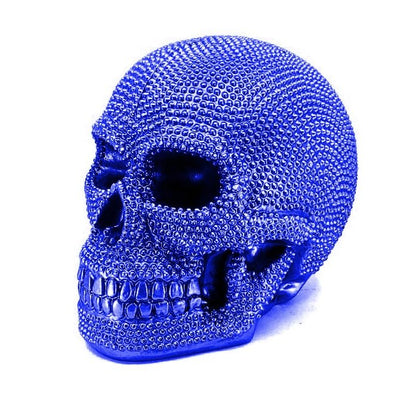 Skull Sculpture with Textured Detail, Gothic Polyester Skull Decor, Skull Decor for Shelves, Textured Surface Skull Decor, Skull Statue, Skull Sculpture, Skull Decor, Skull Objects