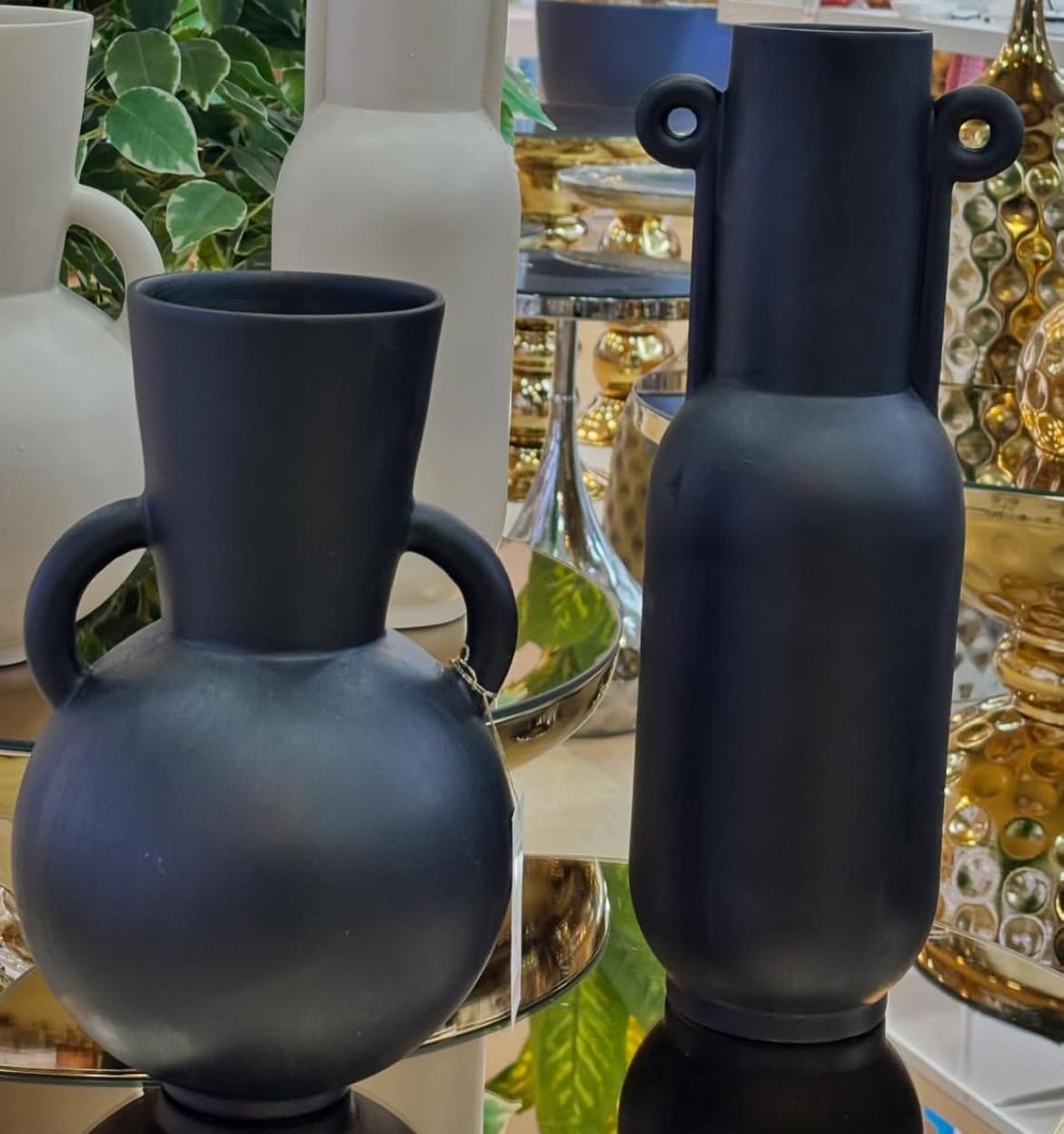 Modern Minimalist Vases Set of 2, Modern Home Decor, Minimalist Vase Set, Modern Vase, Decorative Vase, Round Modern Vase, Rustic Shelf Vase