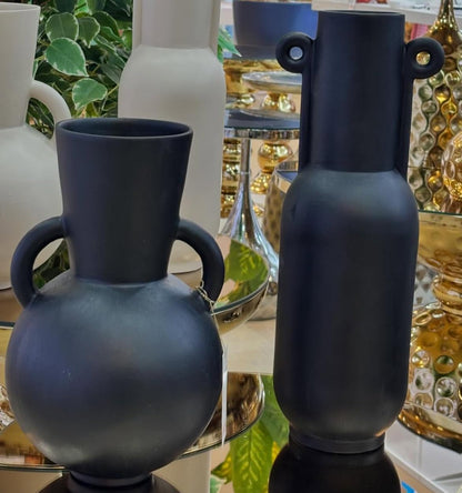 Modern Minimalist Vases Set of 2, Modern Home Decor, Minimalist Vase Set, Modern Vase, Decorative Vase, Round Modern Vase, Rustic Shelf Vase