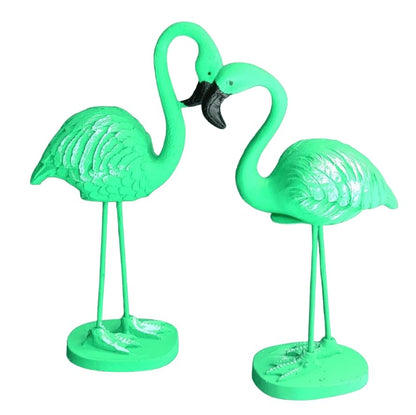 Flamingo Figurine Set, Polyester Flamingo Sculpture, flamingo Figurine, Polyester Flamingo Statue, Flamingo Decor, Handmade Flamingo Art