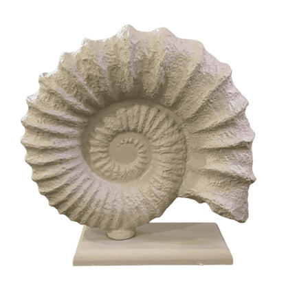 Seashell Sculpture, Fossil Shell Statue, Shell Art Decor, Oceanic Home Decor, Ocean Inspired Sculpture, Seashell Figurine, Ocean Sculpture,Nautilus Shell Decor