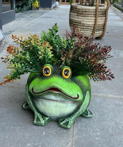 Frog Planter Pot, Frog Shaped Flower Pot Planter, Frog Planter for Indoor, Frog Vase, Frog Themed Vase, Gift For Frog Lovers, Frog Plant Pot