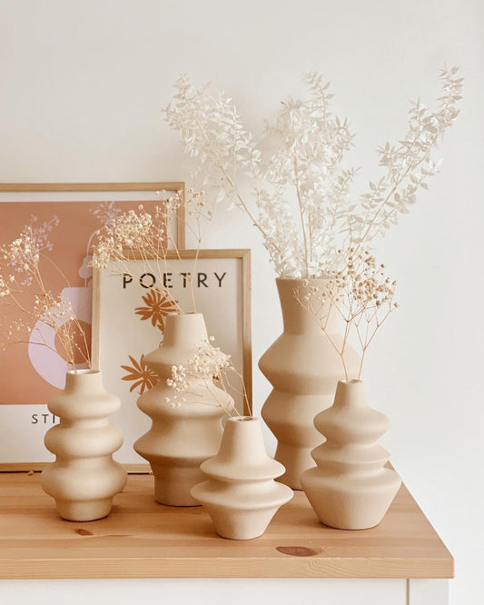 Ceramic Bubble Vase Set of 2 or 3, Nordic Bubble Swirl Vase, Flower Pot, Dried Flower Vase, Nordic Vase, Wave Ceramic Vase, Decorative Vase, ZicZac Vase, Bubble Vase