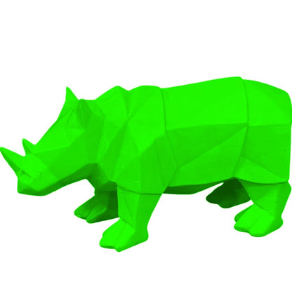 Modern Geometric Rhino Statue in Cubic Design, Geometric Rhino Sculpture, Cubic Rhino Statue, Minimalist Rhino Decor, Abstract Rhino Decor