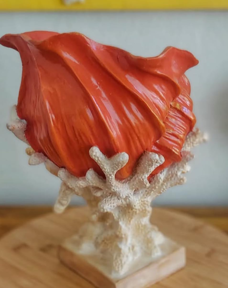 Seashell Vase with Coral Base, Seashell Flower Vase, Seashell Vase, Modern Coastal Shell Vase, Ocean Home Decor, Nautical Decor, Ocean Vase