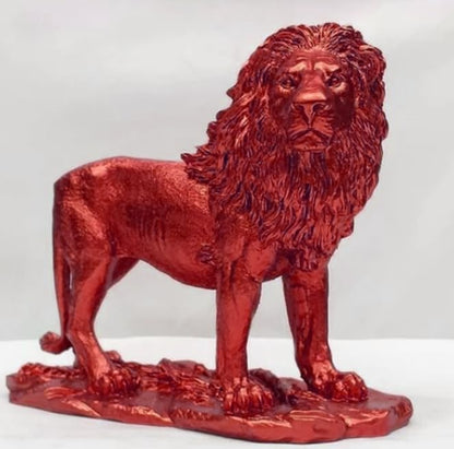 Majestic Lion Statue, Lion Figurine, Handmade Lion Sculpture for Shelf or Desk Display, Lion Statue Decor, Animal Sculpture Gift