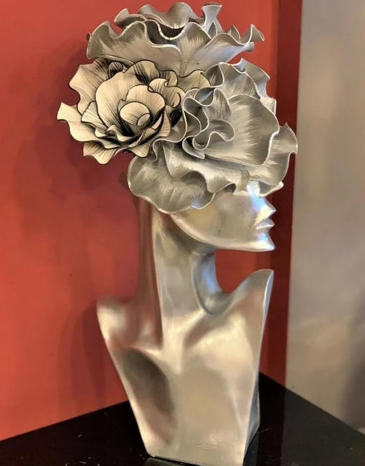 Abstract Female Face Vase For Dried Flowers, Abstract Woman Head Statue, Modern Abstract Bust, Minimalist Home Decor, Decorative Face Figure, Face Vase, Face Head Vase