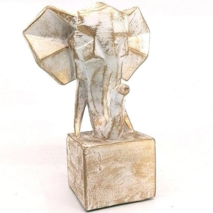 Elephant Bookends Set, Unique Geometric Bookends, Cubic Bookends, Elephant Bookends, Polyester Bookends, Modern Elephant Bookends