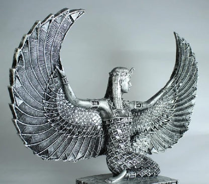 Egyptian Maat Statue with Open Wings, Ancient Egypt Maat Sculpture, Egyptian Winged Maat Figurine, Egyptian Mythology Statue of Maat, Maat Sculpture, Maat Statue, Maat Decor