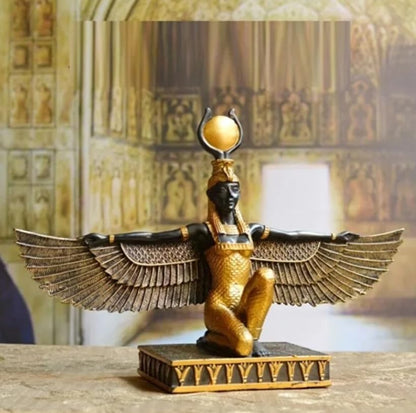 Egyptian Goddess Isis Sculpture, Isis Statue, Winged Isis Goddess Statue, Ancient Egyptian Isis Statue, Handmade Isis Sculpture, Isis Decor