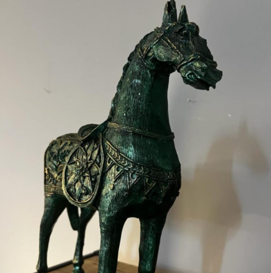 Antique Style Decorative Horse Statue, Ancient Horse Statue, Horse Decor Sculpture, Traditional Horse Statue, Historic Horse Figurine
