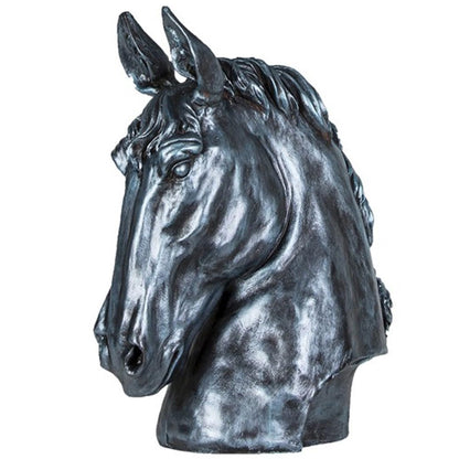 Handmade Horse Head Statue, Elegant Horse Figurine, Horse Head Statue, Horse Sculpture Art, Polyester Horse Statue, Elegant Horse Decor