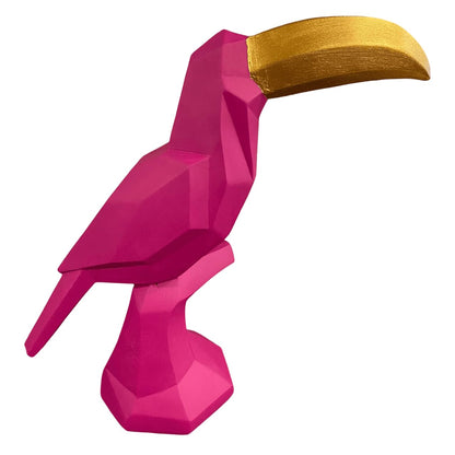 Geometric Toucan Bird Statue, Cubic Toucan Bird Statue, Toucan Bird Statue, Toucan Statue, Modern Toucan Bird Statue, Toucan Bird Sculpture