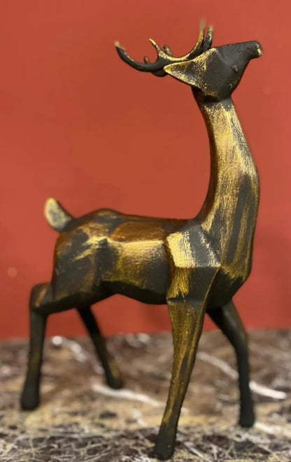 Modern Cubic Deer Statue, Geometric Deer Sculpture, Cubic Deer Statue, Cubic Deer Sculpture, Geometric Reindeer Decor, Cubic Reindeer Statue