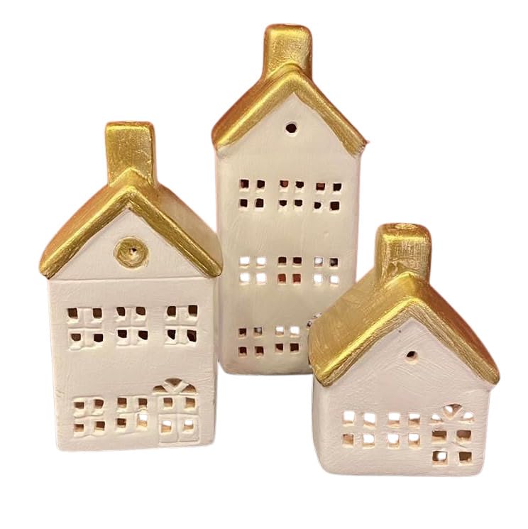 Handgemachtes Haus Kerzenhalter Set, Haus Kerzenständer, Haus Kerzenhalter, Bauernhaus Kerzen Dekor, Geschenk für Kerzenliebhaber, handgemachte Kerze