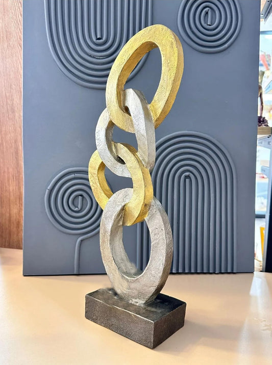 Chain Decor, Abstract Chain Sculpture, Unique Home Decor Gift, Modern Chain Decor, Desk Chain Decor, Geometric Chain Decor, Chain Statue, Modern Chain Sculpture, Modern Chain Statue
